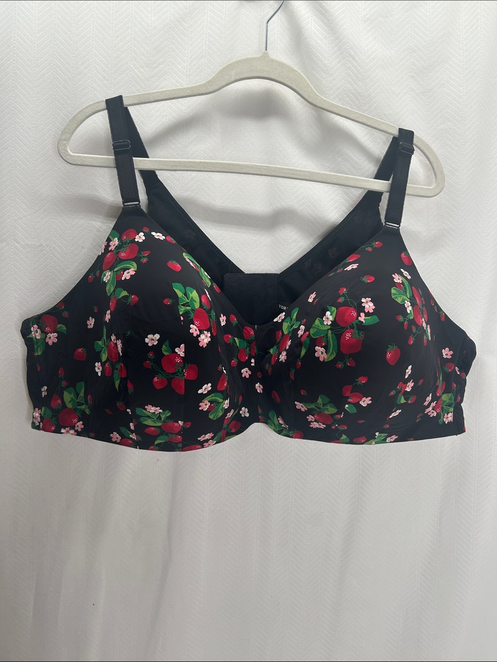 torrid Black Strawberry Print Full Coverage Bra